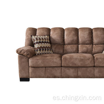 Sofá de tela seccional al por mayor conjuntos de sofá de tres plazas de estar
